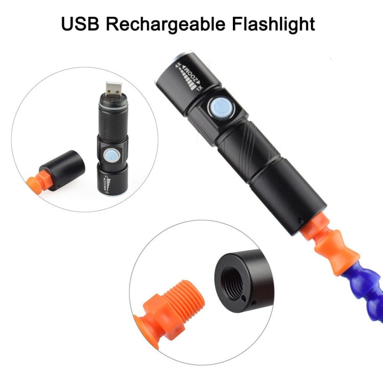 SN6SB-USB Six-Claw LED Lights Welding Station With Magnifying Glass & Fan