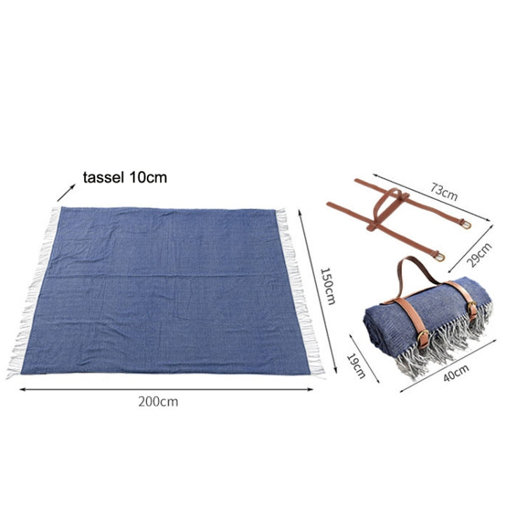 FWP Waterproof Thick Tassel Picnic Mat, Size: 200x150cm Reluova