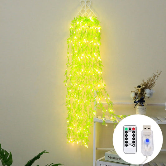 0.9m 100 LEDs Simulation Green Planting Copper Wire Decorative Light, Spec: