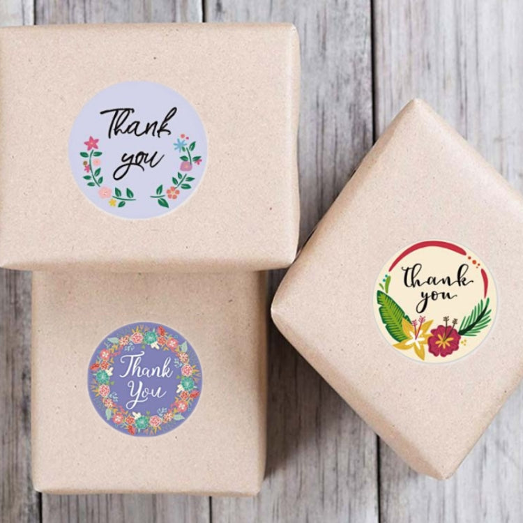 Floral Thank You Sticker Envelope Sealing Sticker