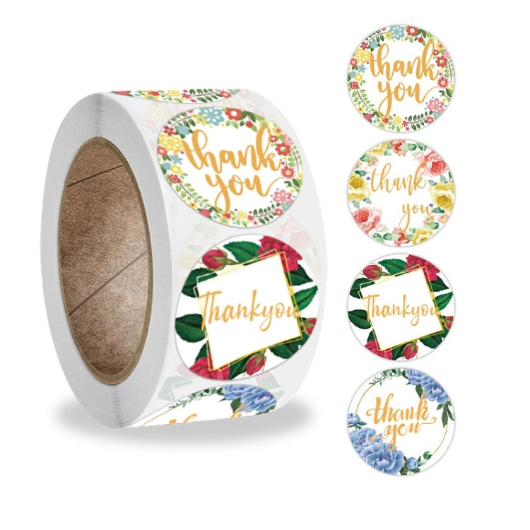 Thank You Flower Sticker Handicraft Decoration Envelope Sealing Sticker