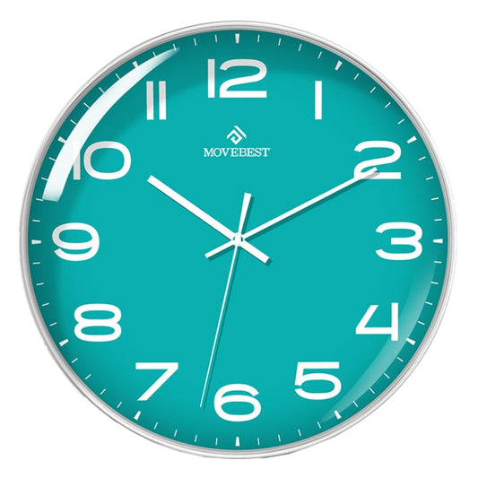 MOVEBEST 12 Inch Living Room Wall Clock Simple Home Plastic Watch, Style: