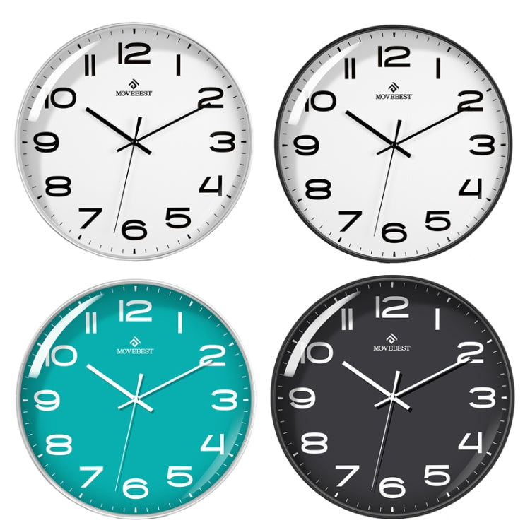 MOVEBEST 12 Inch Living Room Wall Clock Simple Home Plastic Watch, Style: My Store