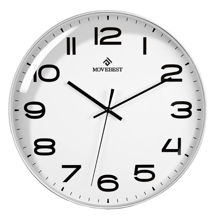 MOVEBEST 12 Inch Living Room Wall Clock Simple Home Plastic Watch, Style: My Store