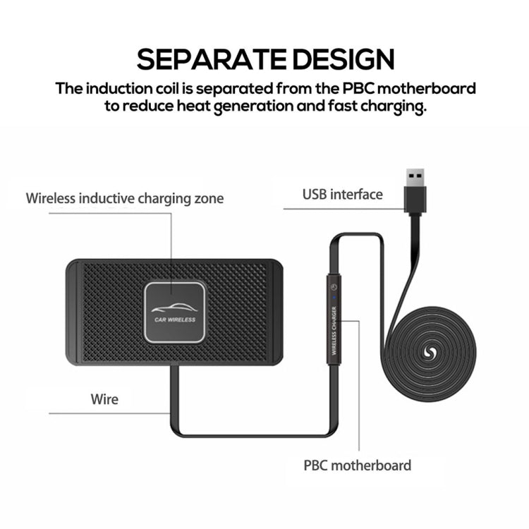 C1 15W Car Anti-Skid Mats Wireless Charger ÎҵÄÉ̵ê