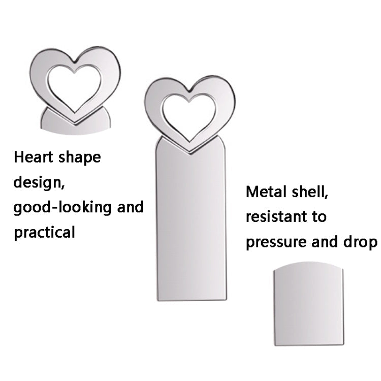 Zshqu2 Heart-Shaped USB 2.0 High Speed ??Metal USB Flash Drives