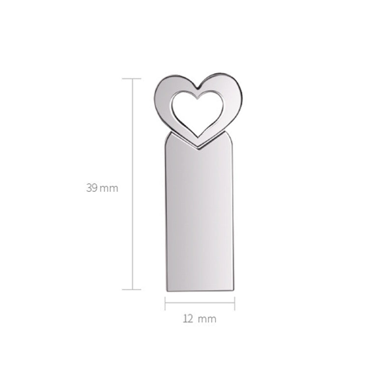 Zshqu2 Heart-Shaped USB 2.0 High Speed ??Metal USB Flash Drives My Store