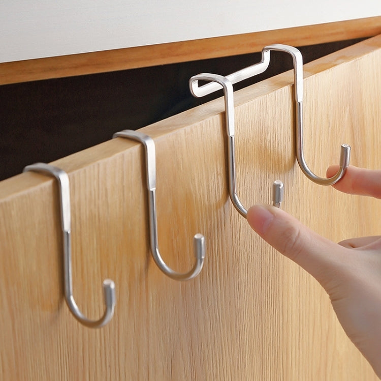 5pcs /Pack  S-Shaped Double Hook Stainless Steel Coat And Drawer Door Rear Hook