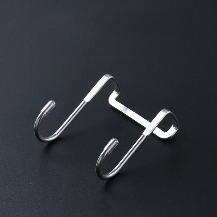 5pcs /Pack  S-Shaped Double Hook Stainless Steel Coat And Drawer Door Rear Hook