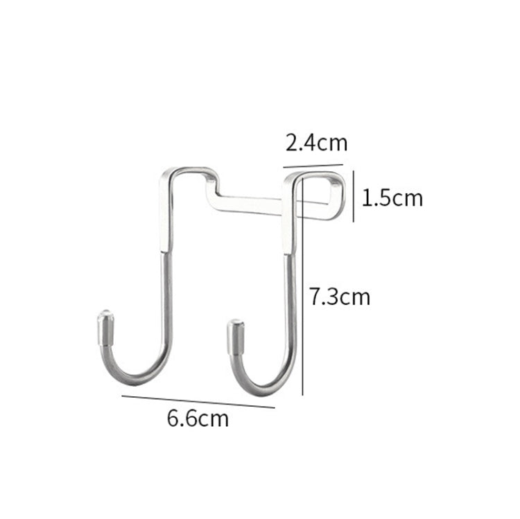 5pcs /Pack  S-Shaped Double Hook Stainless Steel Coat And Drawer Door Rear Hook