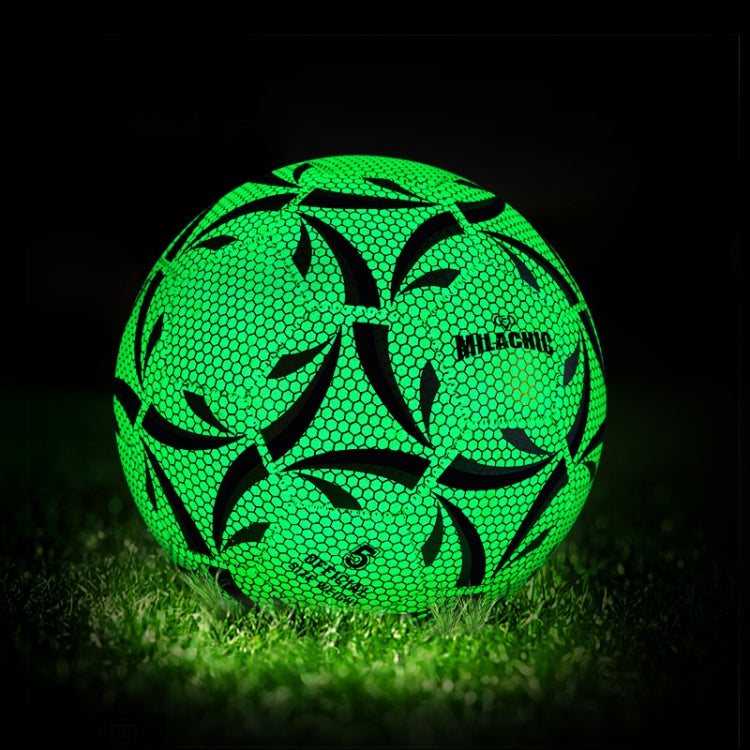 MILACHIC Night Light Football Competition Training Wear-Resistant PU Football Reluova