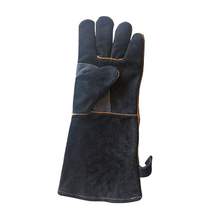 1 Pair Outdoor Gardening Cut-Proof Cowhide Welding Gloves, Length