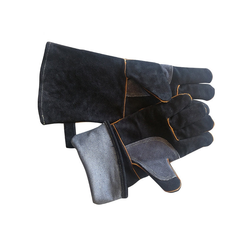 1 Pair Outdoor Gardening Cut-Proof Cowhide Welding Gloves, Length