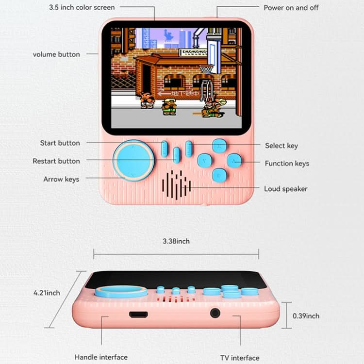 G7 3.5 inch Ultra-thin Handheld Game Console Built-in 666 Games, Style: Reluova