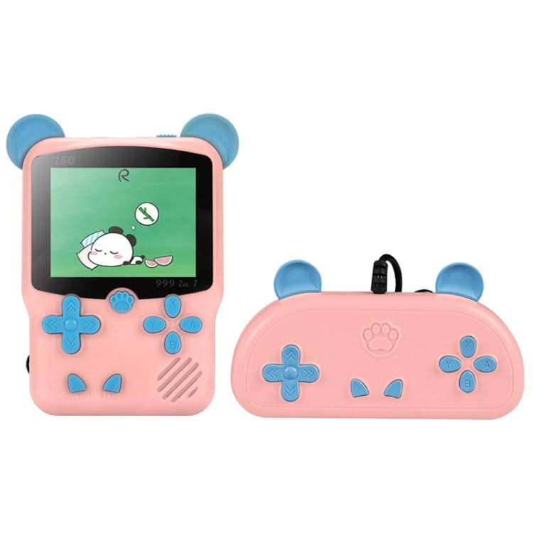 I50 999 in 1 Children Cat Ears Handheld Game Console, Style: Reluova