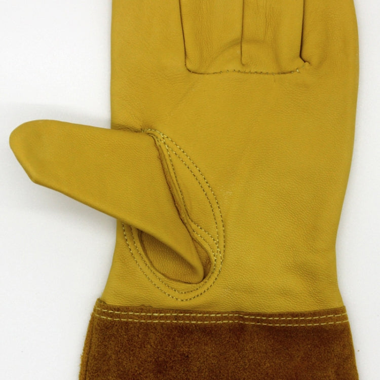 1 Pair JJ-GD305 Genuine Leather Stab-Resistant Cut-proof Garden Gloves, Size: