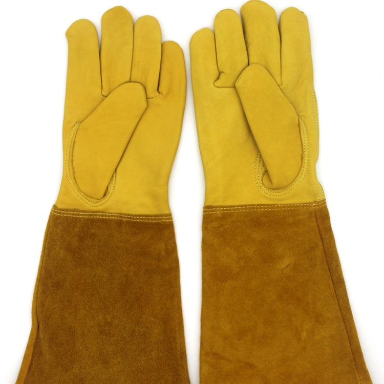 1 Pair JJ-GD305 Genuine Leather Stab-Resistant Cut-proof Garden Gloves, Size: