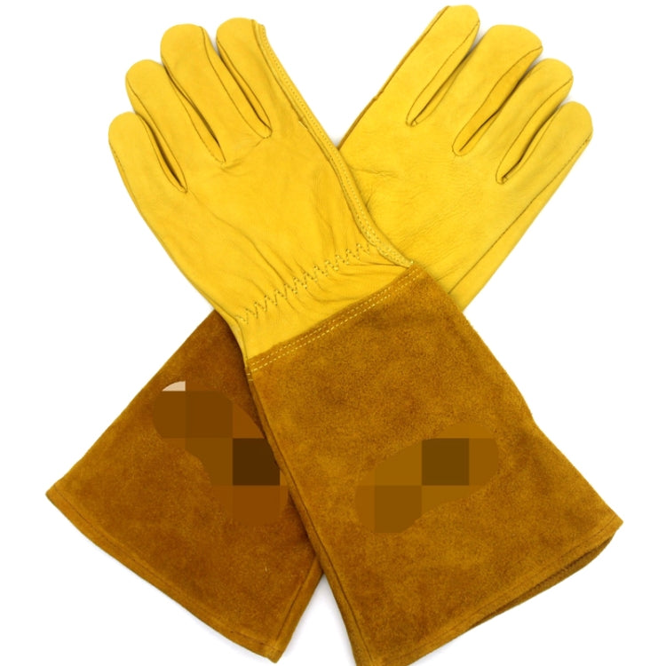 1 Pair JJ-GD305 Genuine Leather Stab-Resistant Cut-proof Garden Gloves, Size: