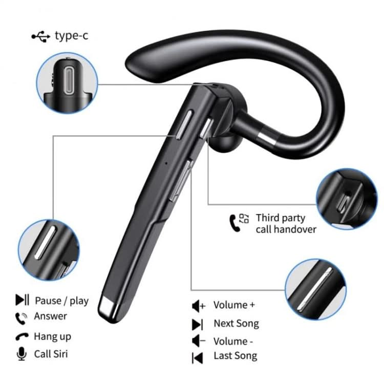 520 Gen2 Earhook Business Bluetooth Headphone, Style: