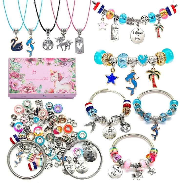 T-11 71 In 1 Colorful Crystal Cartoon DIY Jewelry Children Bracelet Reluova