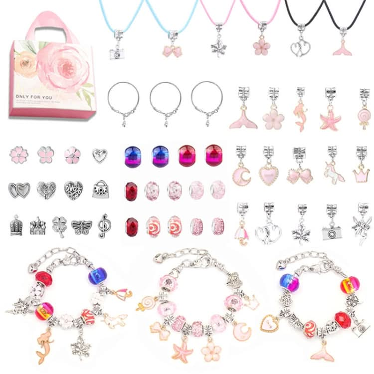 T-20 51 In 1 Colorful Crystal Cartoon DIY Jewelry Children Bracelet Reluova