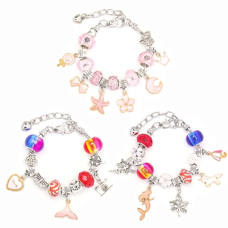 T-20 51 In 1 Colorful Crystal Cartoon DIY Jewelry Children Bracelet Reluova