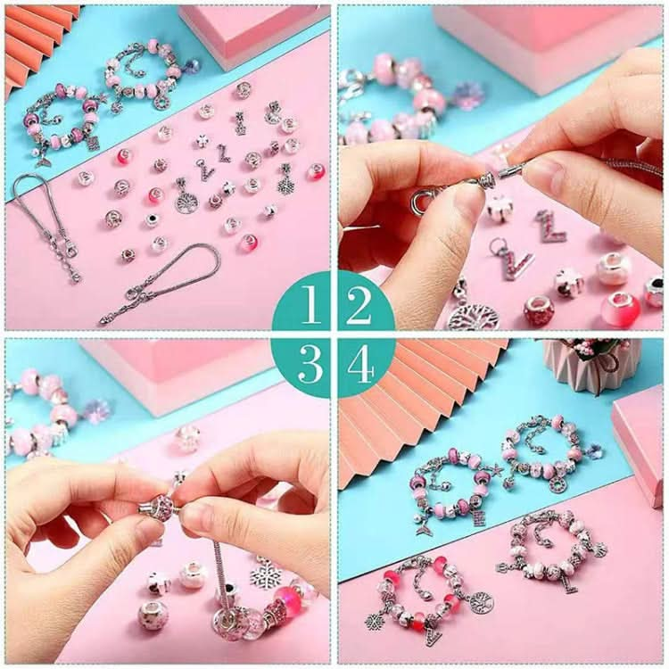 T-20 51 In 1 Colorful Crystal Cartoon DIY Jewelry Children Bracelet Reluova