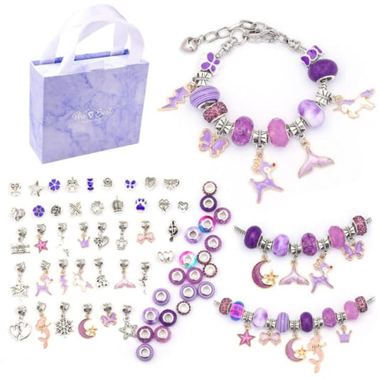 TZ-05 63 In 1 Colorful Crystal Cartoon DIY Jewelry Children Bracelet Reluova