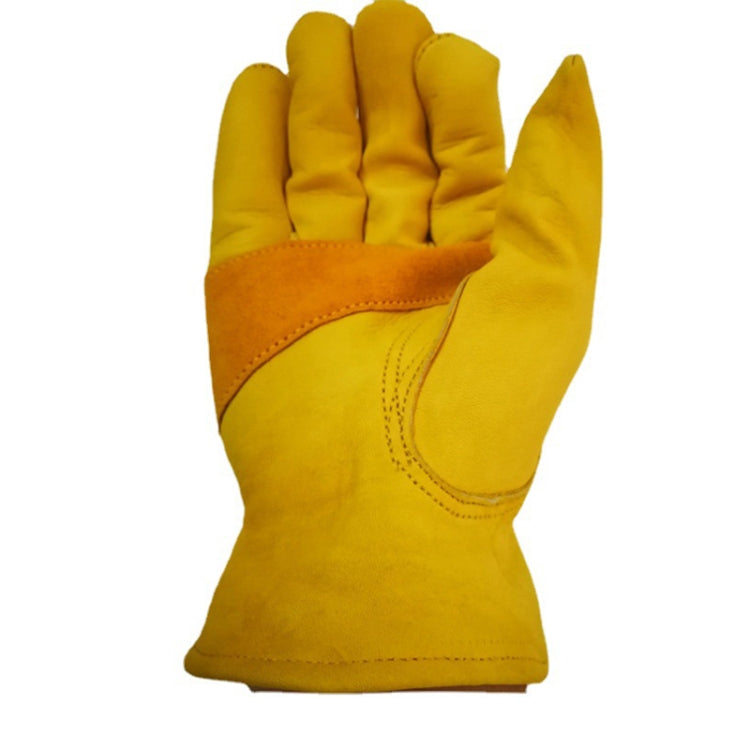 1 Pair JJ-1004 Outdoor Garden Welding Genuine Leather Labor Safety Gloves