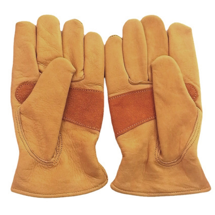 1 Pair JJ-1004 Outdoor Garden Welding Genuine Leather Labor Safety Gloves