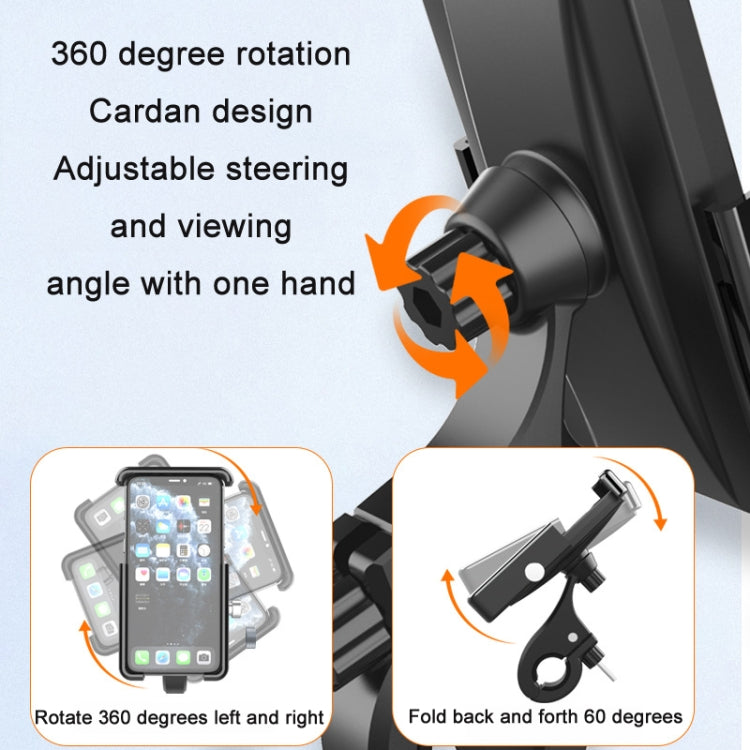 QX-21 Aluminum Alloy Bicycle Shockproof Riding Navigation Mobile Phone Holder Reluova