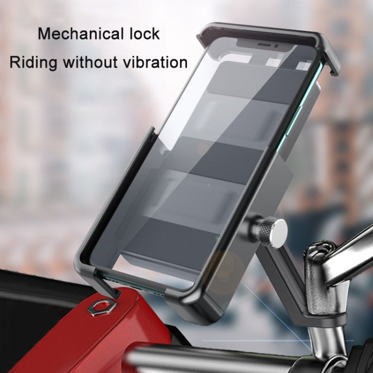 QX-21 Aluminum Alloy Bicycle Shockproof Riding Navigation Mobile Phone Holder Reluova