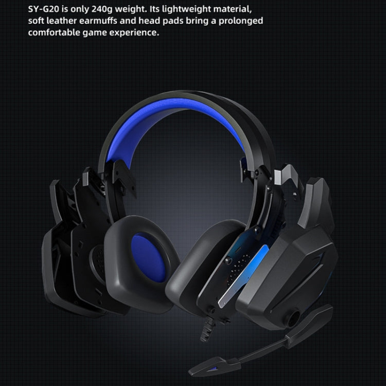 Soyto SY-G20 RGB Dual Streamer Gaming Computer Headset, Style: