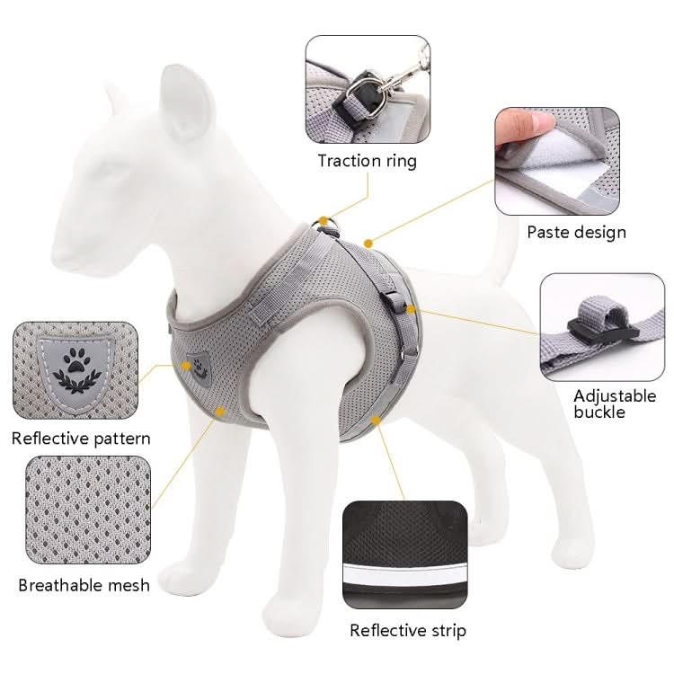 BL-844 Pet Chest Straps Reflective Breathable Dog Rope, Size: - Reluova