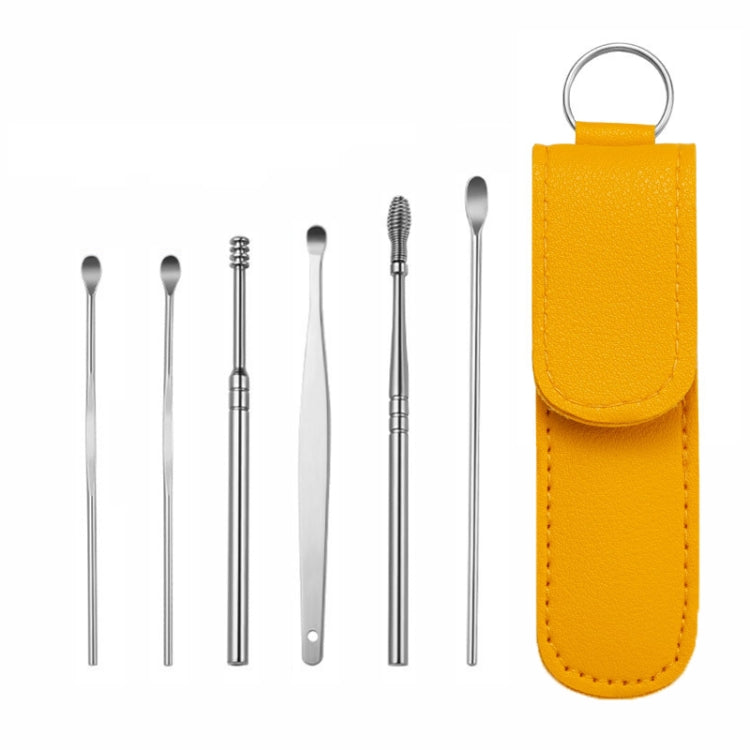 6 In 1 Stainless Steel Spring Spiral Portable Ear Pick-Reluova