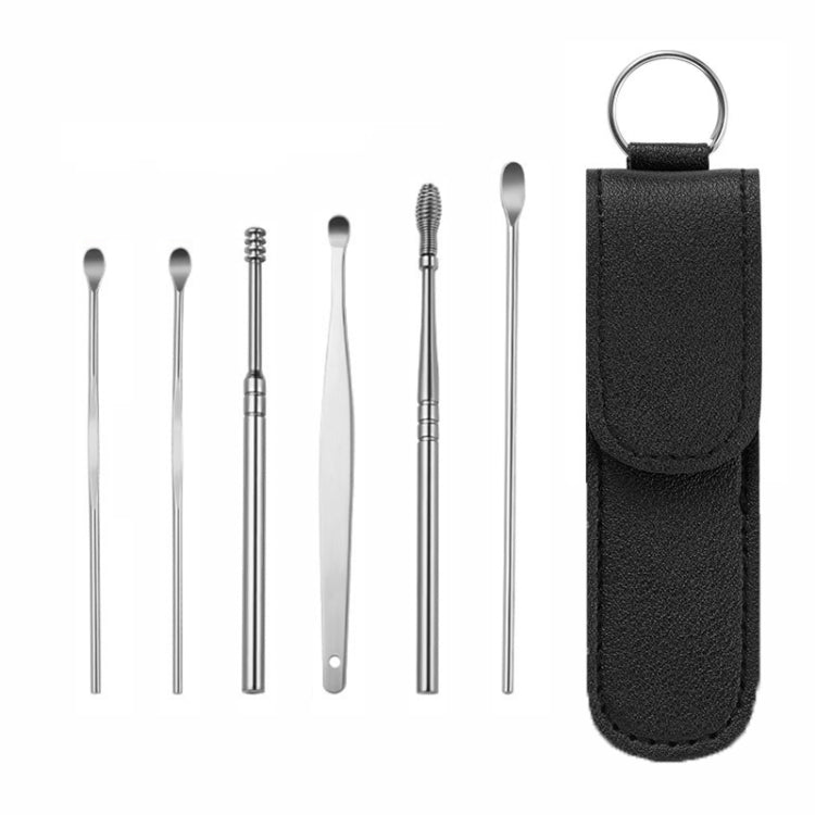 6 In 1 Stainless Steel Spring Spiral Portable Ear Pick-Reluova