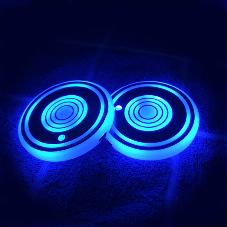 1 Pair 68mm LED Smart Light-Emitting Coaster Light Car Cup Slot Atmosphere Light