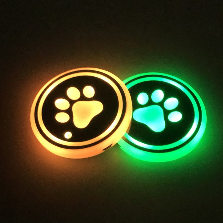 1 Pair 68mm LED Smart Light-Emitting Coaster Light Car Cup Slot Atmosphere Light