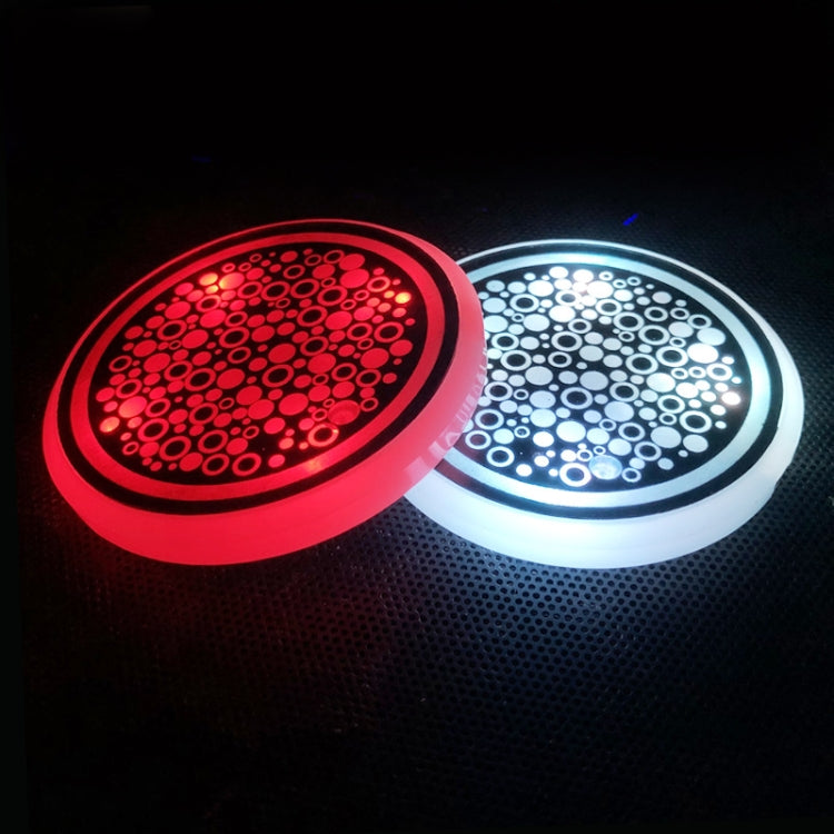 1 Pair 68mm LED Smart Light-Emitting Coaster Light Car Cup Slot Atmosphere Light