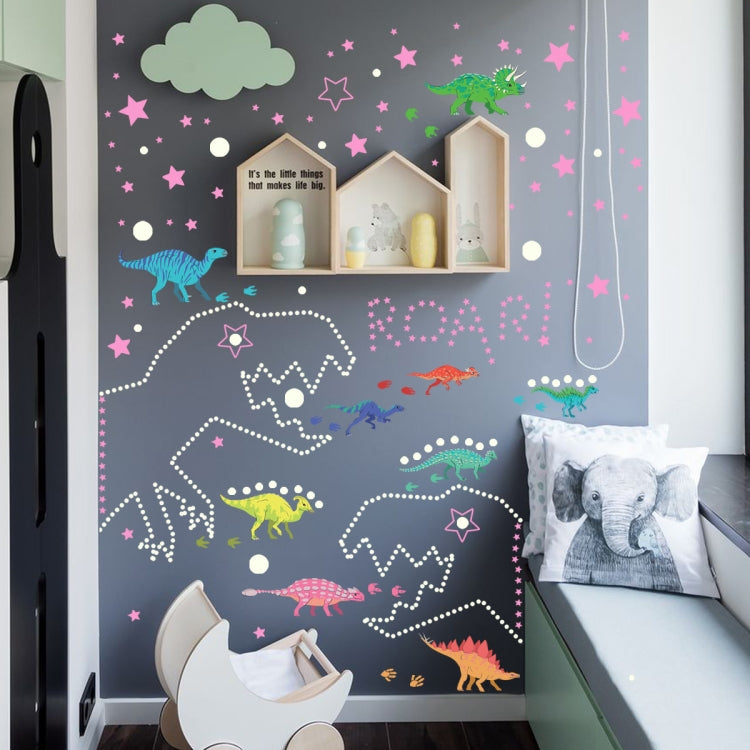 ZSZ2103 Dinosaur Starry Sky Color Luminous Decorative Wall Sticker