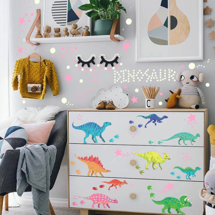 ZSZ2103 Dinosaur Starry Sky Color Luminous Decorative Wall Sticker