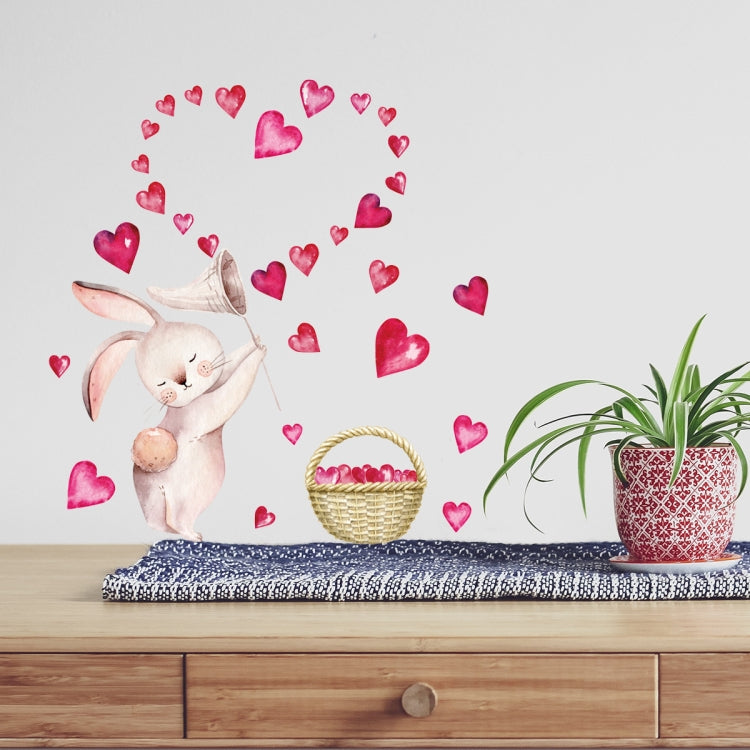 YG201-Q Cartoon Rabbit Love Heart Luminous Decorative Wall Sticker, Specification: 30 x 30cm