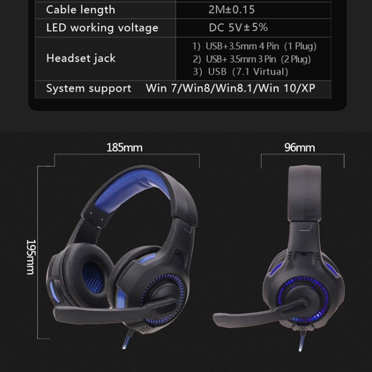 Soyto SY885MV Luminous Gaming Computer Headset