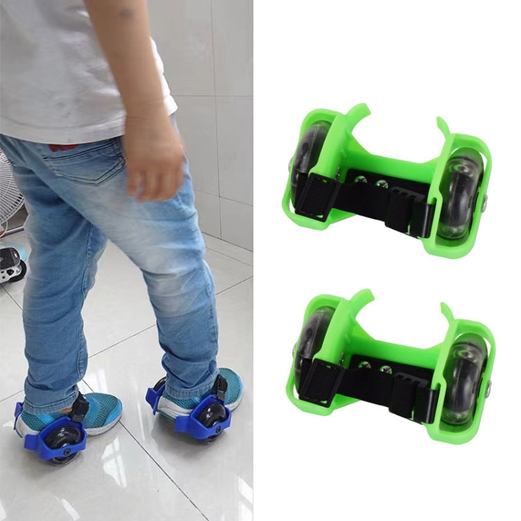 1 Pair Children Roller Skates Accessories Adjustable Three-color Luminous Wheel