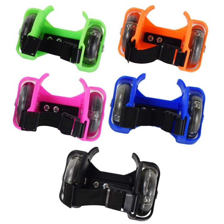 1 Pair Children Roller Skates Accessories Adjustable Three-color Luminous Wheel