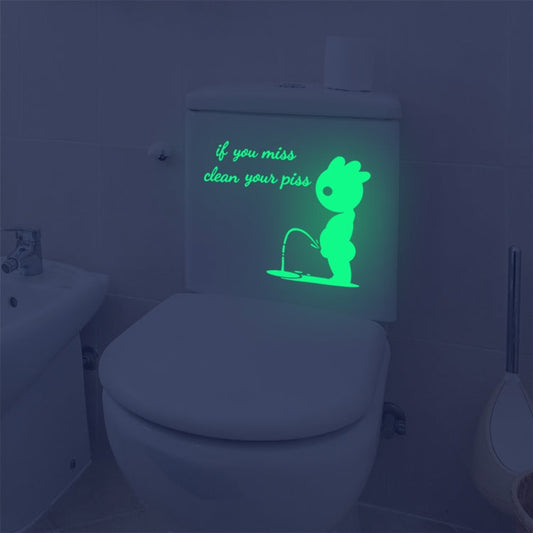 DX396 Bathroom Toilet Decoration Luminous Wall Sticker My Store