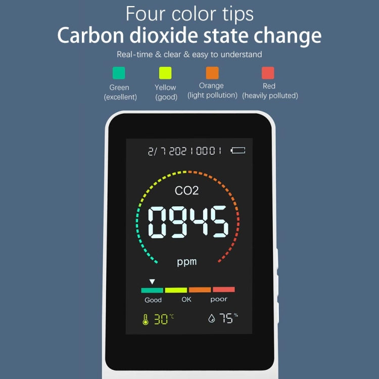 T03 3 In 1 Carbon Dioxide Detector Air Quality Monitor Reluova