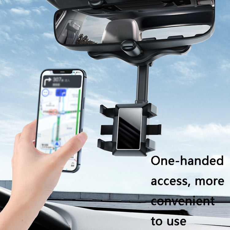 ZJ099 360 Degree Rotating Car Rearview Mirror Phone Holder