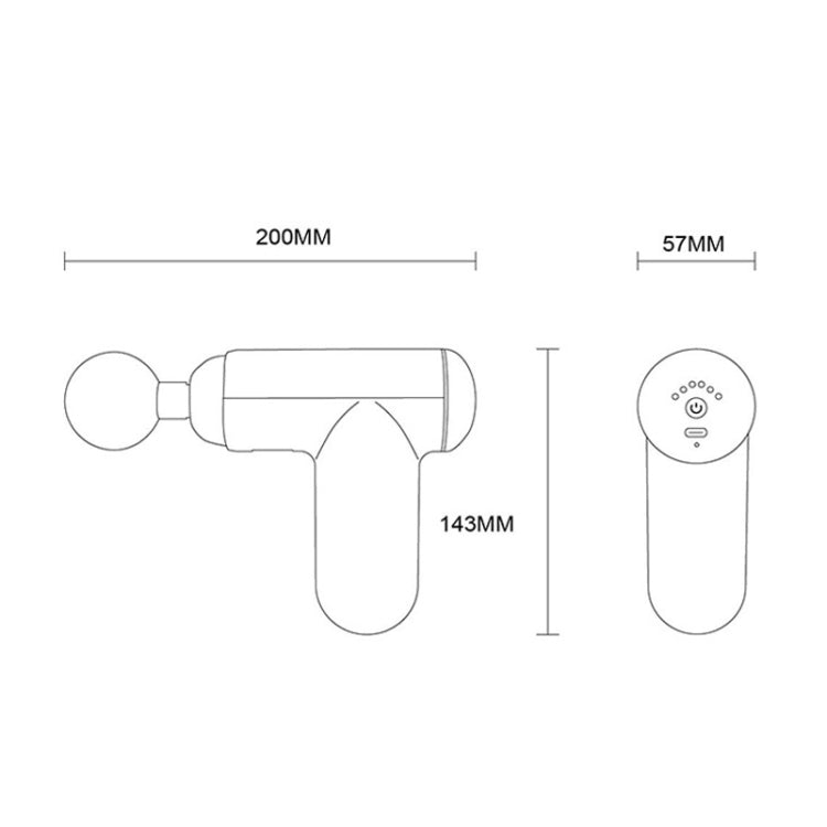 J12A Mini Vibrating Massage Button Type Fascia Gun Reluova