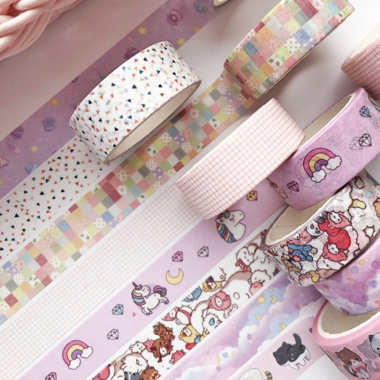 10 PCS Handbook And Paper Cute Tape, Color Random Delivery